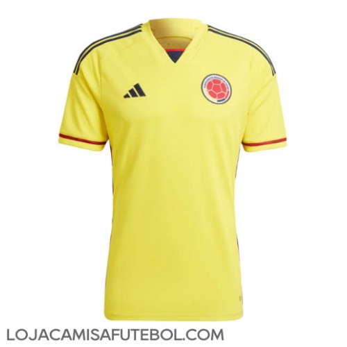 Camisa de Futebol Colômbia Equipamento Principal 2022 Manga Curta